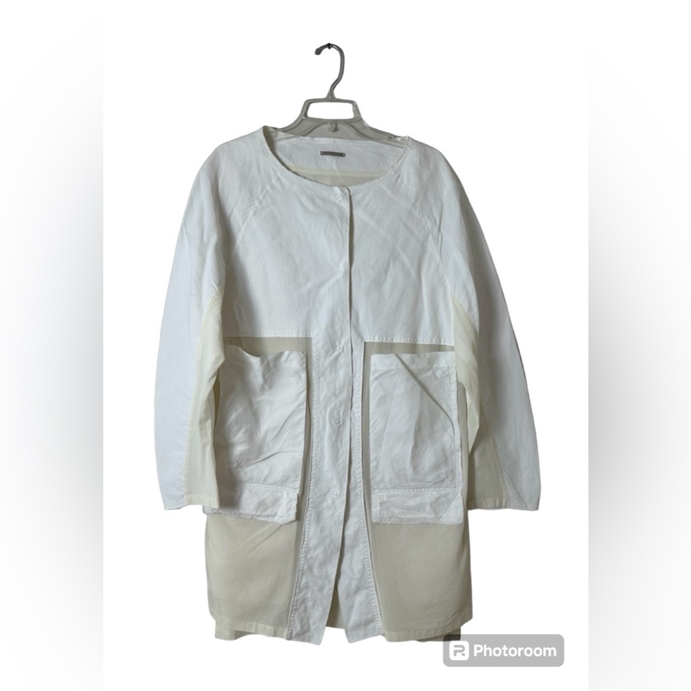 Annette Gortz Women's Lagenlook Long Line Snap Front Jacket Size‎ Medium EUC!